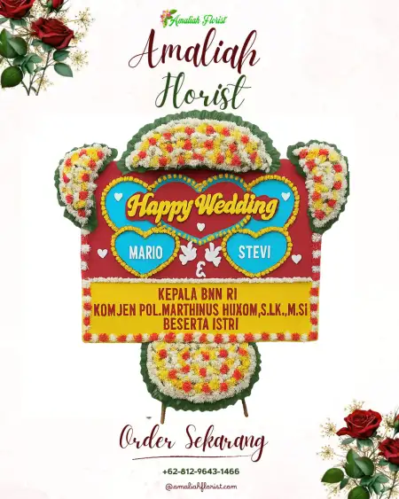 Papan Bunga Pernikahan Sonoadi